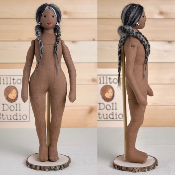 Fabric Doll "Josie" Handcrafted Textile Cloth Heirloom Primitive Doll - Picture 7 of 11